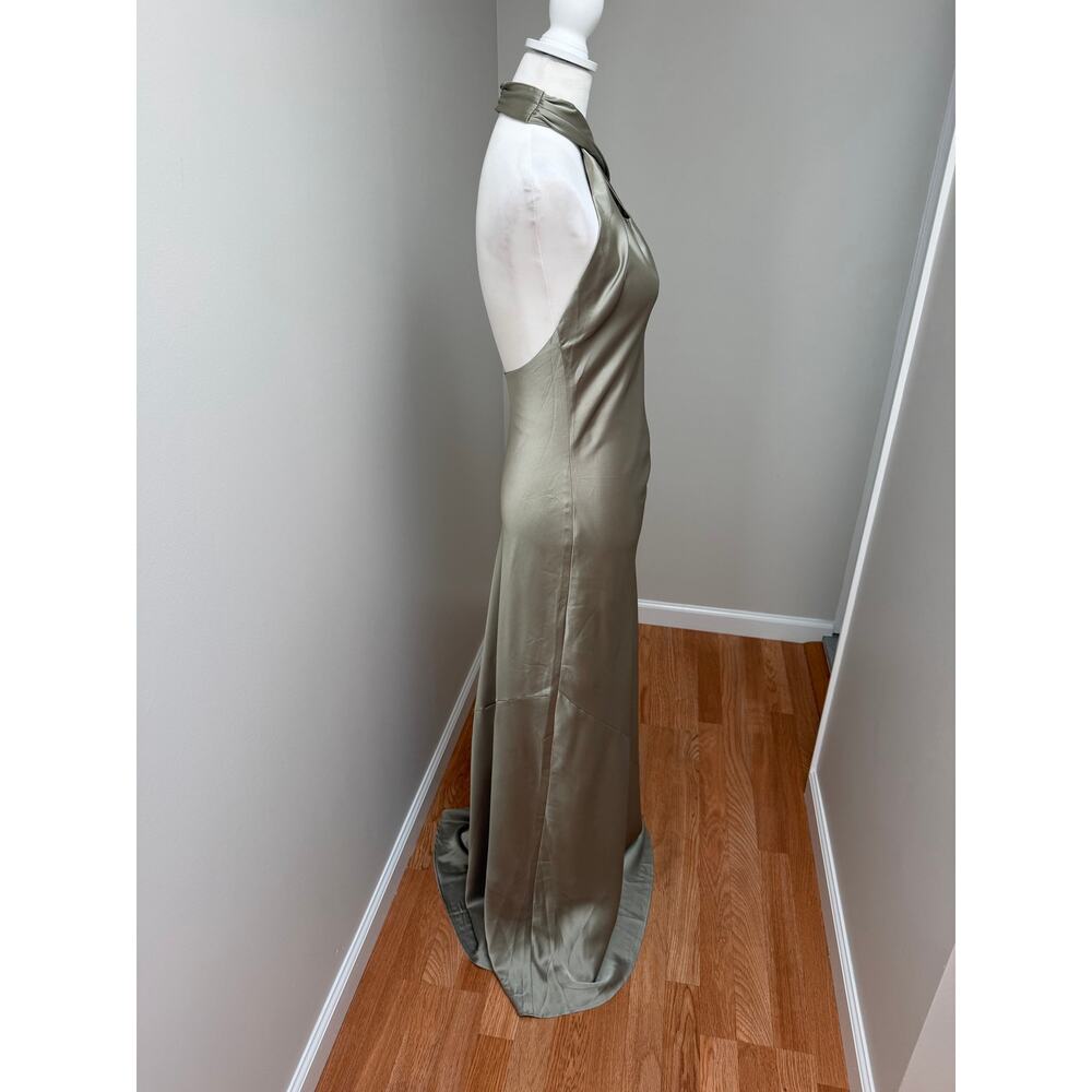 Show Me Your Mumu Jasmine Halter Maxi Dress Moss Green Size XXS - Picture 8 of 9